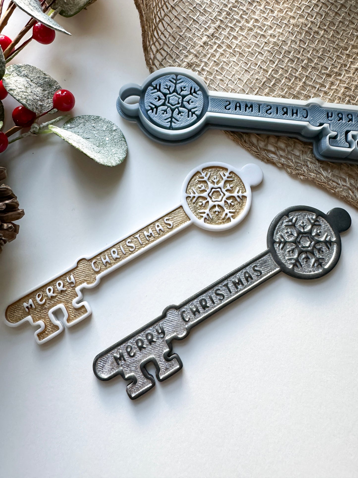 2024 SANTA'S KEY - SNOWFLAKE | ORNAMENT | CLAY CUTTER