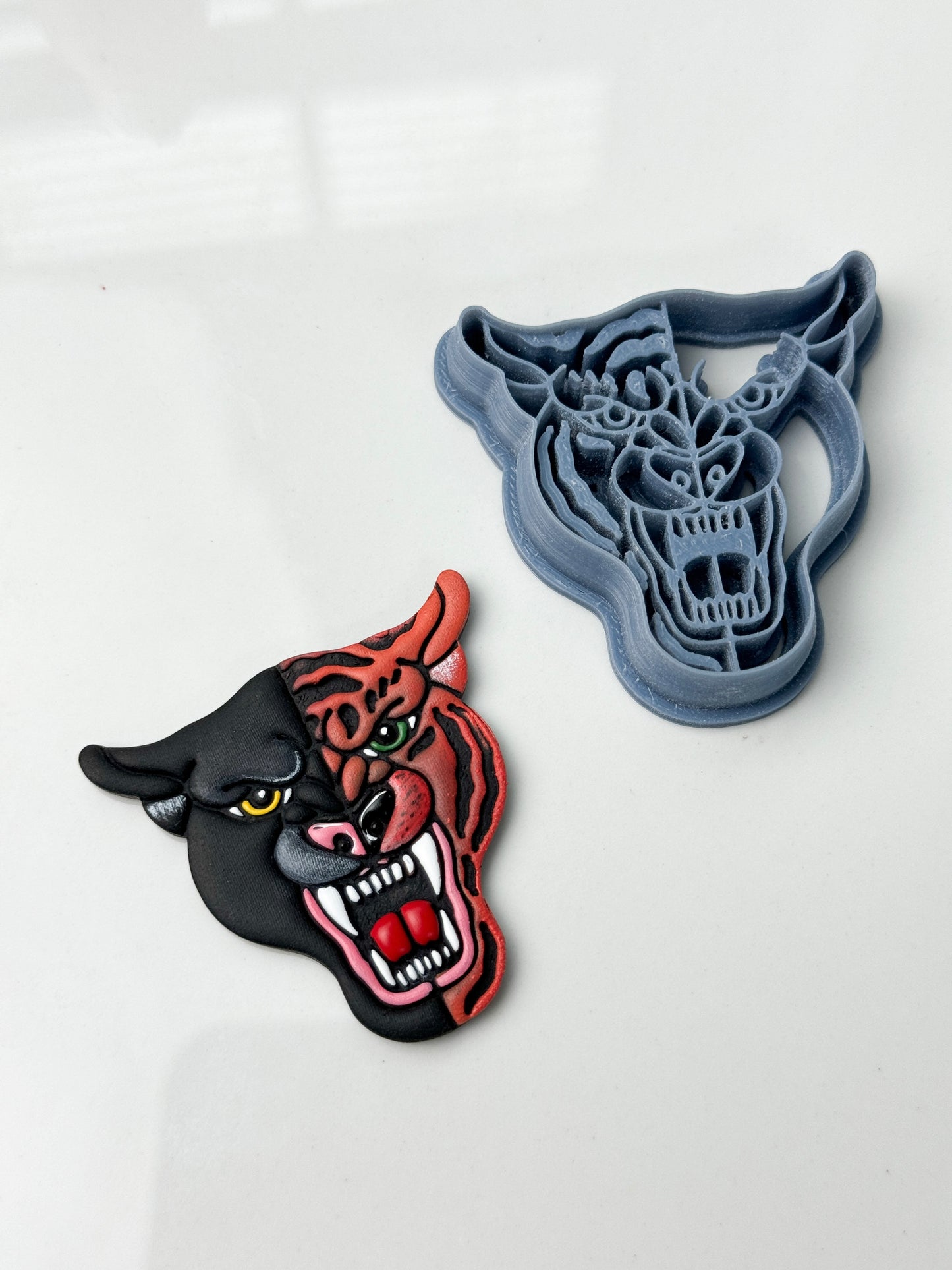 Panther Tiger Head | Tattoo | Clay Cutters