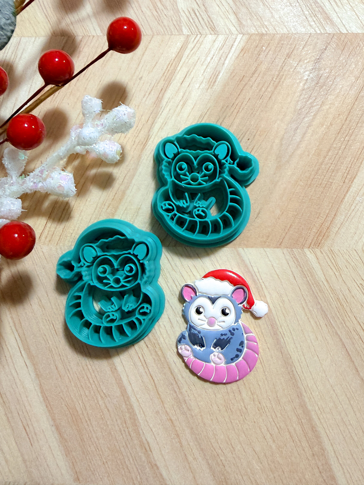 OPOSSUM SANTA CLAY CUTTER | CHRISTMAS | POLYMER CLAY CUTTER