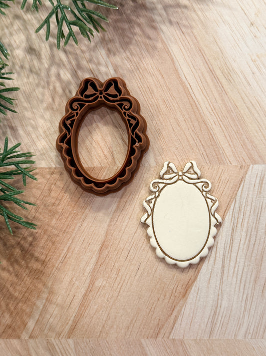 OVAL BOW TOP FRAME CLAY CUTTER | VALENTINES HOLIDAY | POLYMER CLAY CUTTER