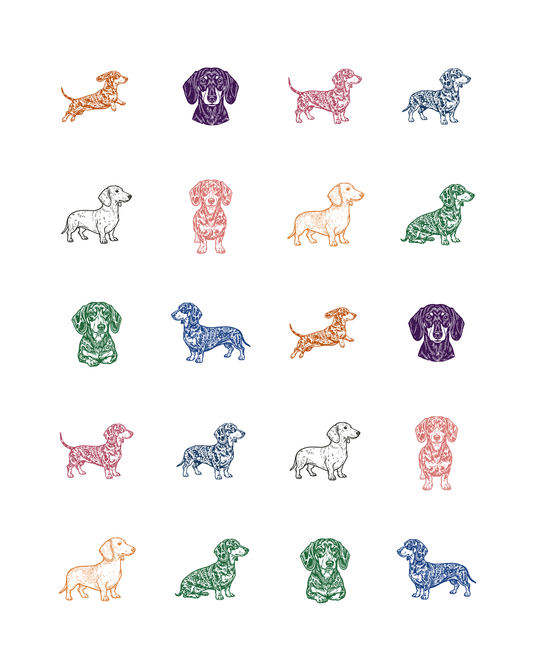 PCC 2271 DACHSHUND Transfer Paper | THE CHARM BAR