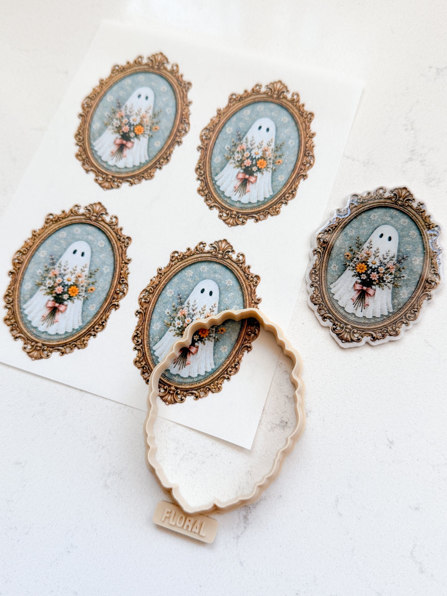 002 HAUNTED FLORAL MAGNET TRANSFER PAPER CUTTER BUNDLE | TRANSFER PAPER FOR POLYMER CLAY