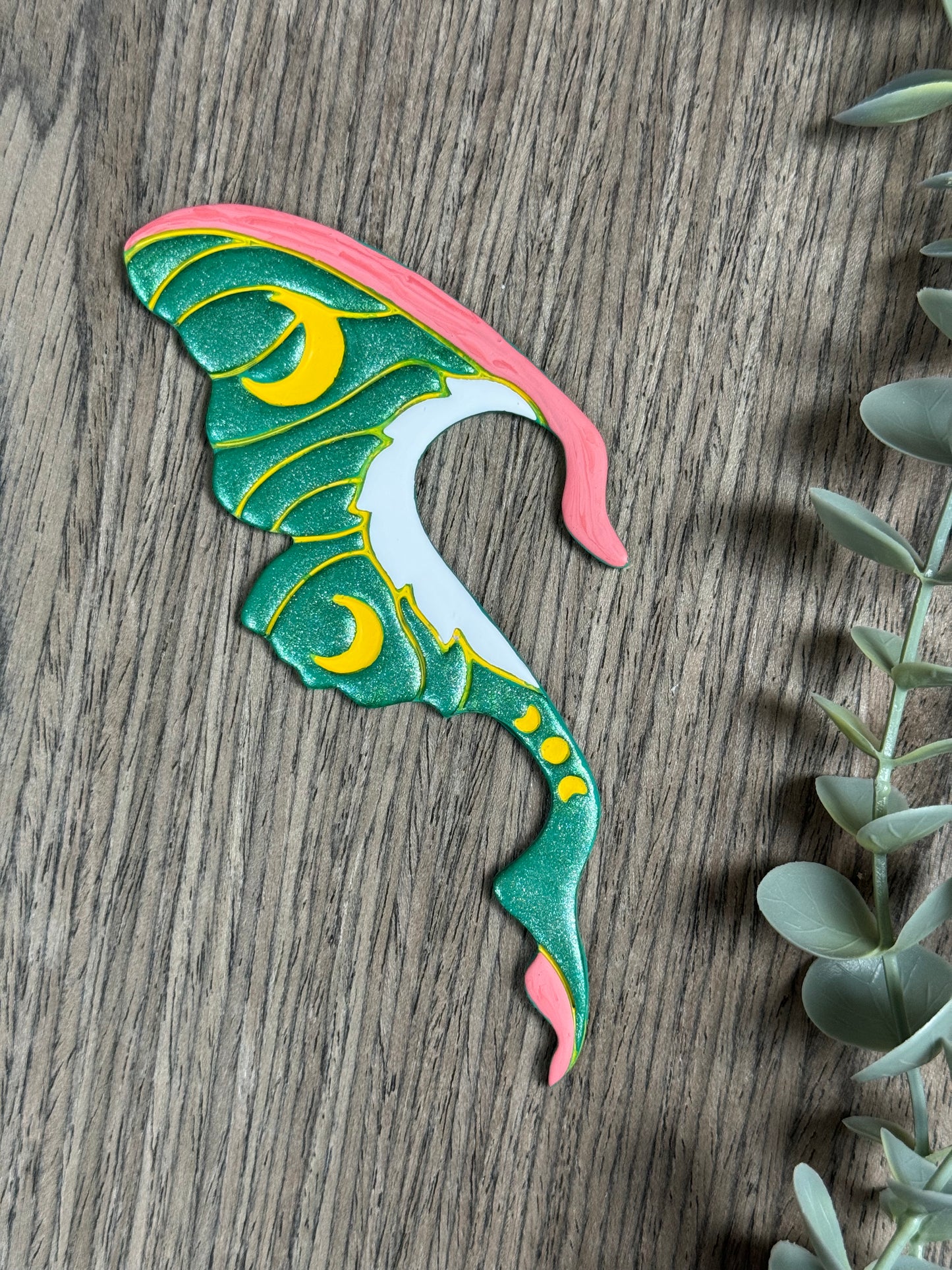 LUNA MOONPHASE MOTH WING EARCUFF | FANTASY | CLAY CUTTER