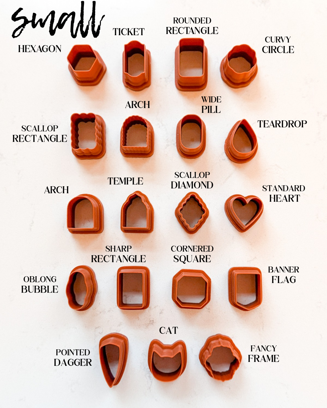 SMALL CHARM CUTTERS | CLAY CUTTERS | POLYMER CLAY CUTTERS