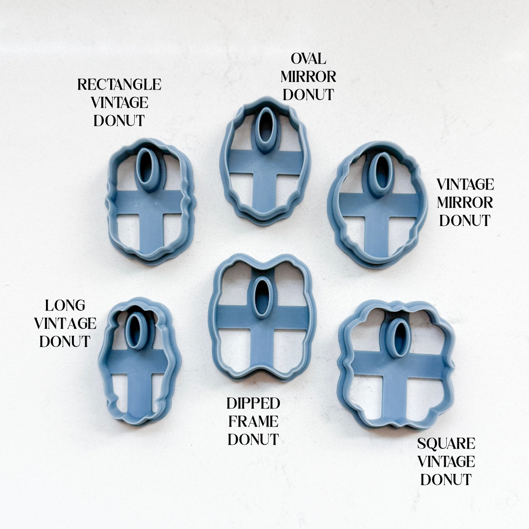 THE CHARM BAR | FRAME DONUT CHARMS | CLAY CUTTERS | NECKLACE BRACELET CHARM POLYMER CLAY CUTTERS