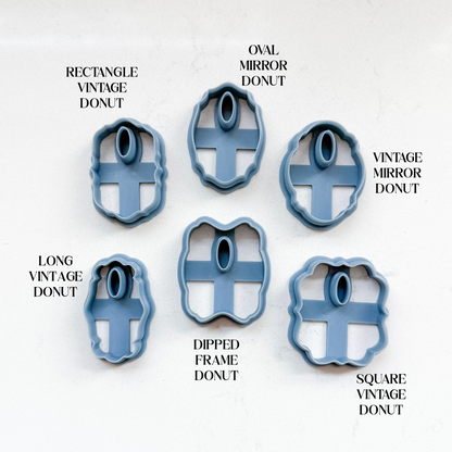 THE CHARM BAR | FRAME DONUT CHARMS | CLAY CUTTERS | NECKLACE BRACELET CHARM POLYMER CLAY CUTTERS