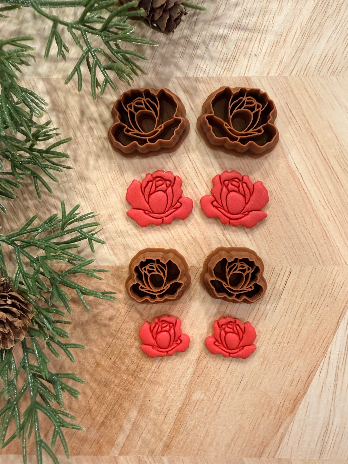 ROSE CLAY CUTTER | VALENTINES HOLIDAY | POLYMER CLAY CUTTER