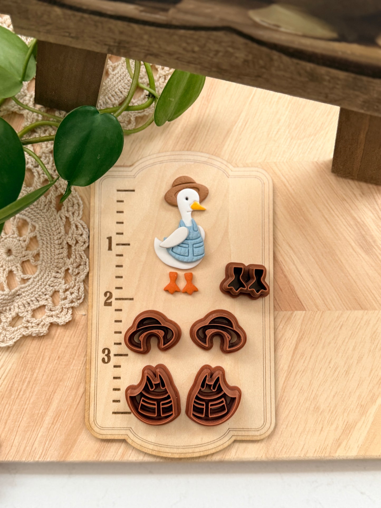 PORCH GOOSE OVERALL SKIRT & HAT OUTFIT | POLYMER CLAY CUTTERS