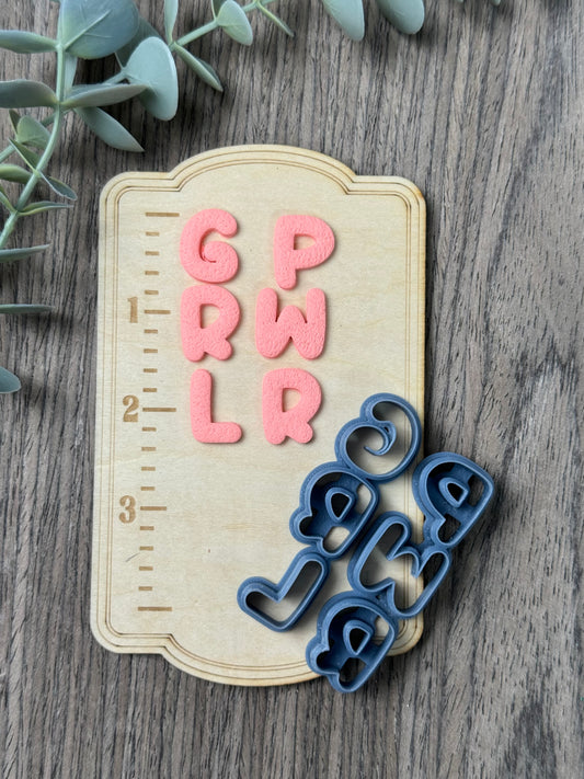 GRL PWR Puffy Letters | Country Western Clay Cutters