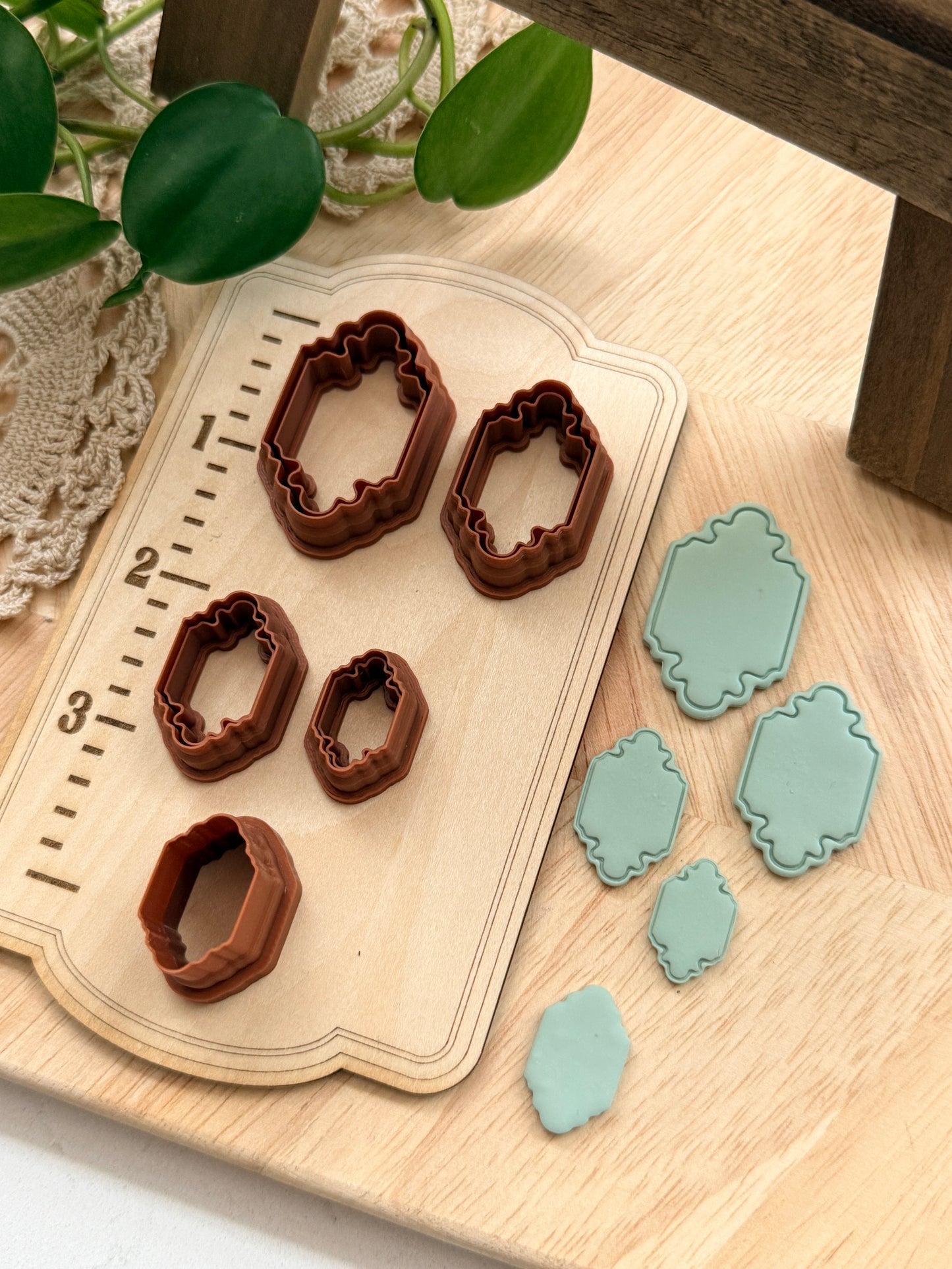 GRANNY FRAME STYLE "B" RECTANGLE | Grandma Core | Polymer Clay Cutter