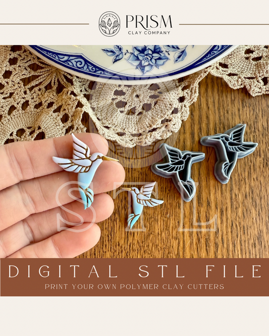 Hummingbird STL File | Digital Download | 3D Printing STL File | Polymer Clay Tool | Polymer Clay Cutter STL File