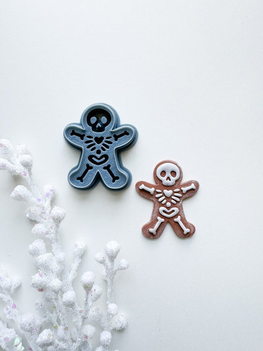 SKELETON GINGERBREAD MAN | DARK CHRISTMAS | CLAY CUTTER