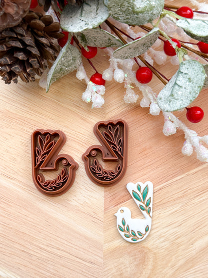 HOLLY BIRD | CHRISTMAS HOLIDAY | CLAY CUTTER