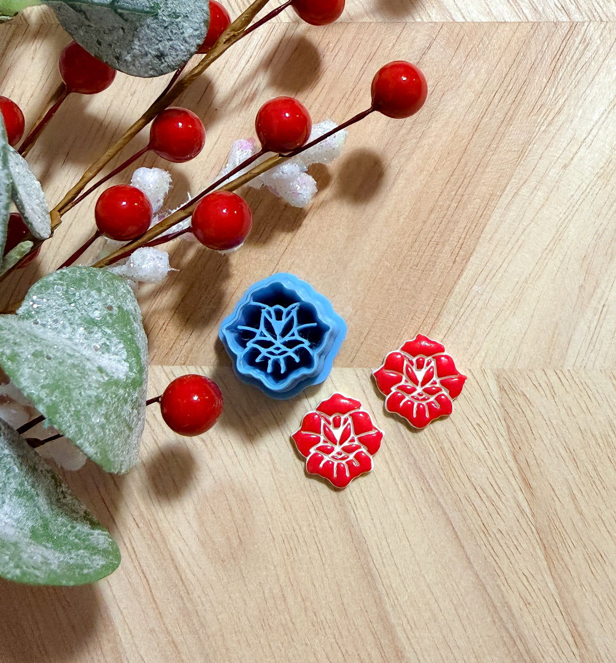 FLOWER STUDS CLAY CUTTER | CHRISTMAS | POLYMER CLAY CUTTER