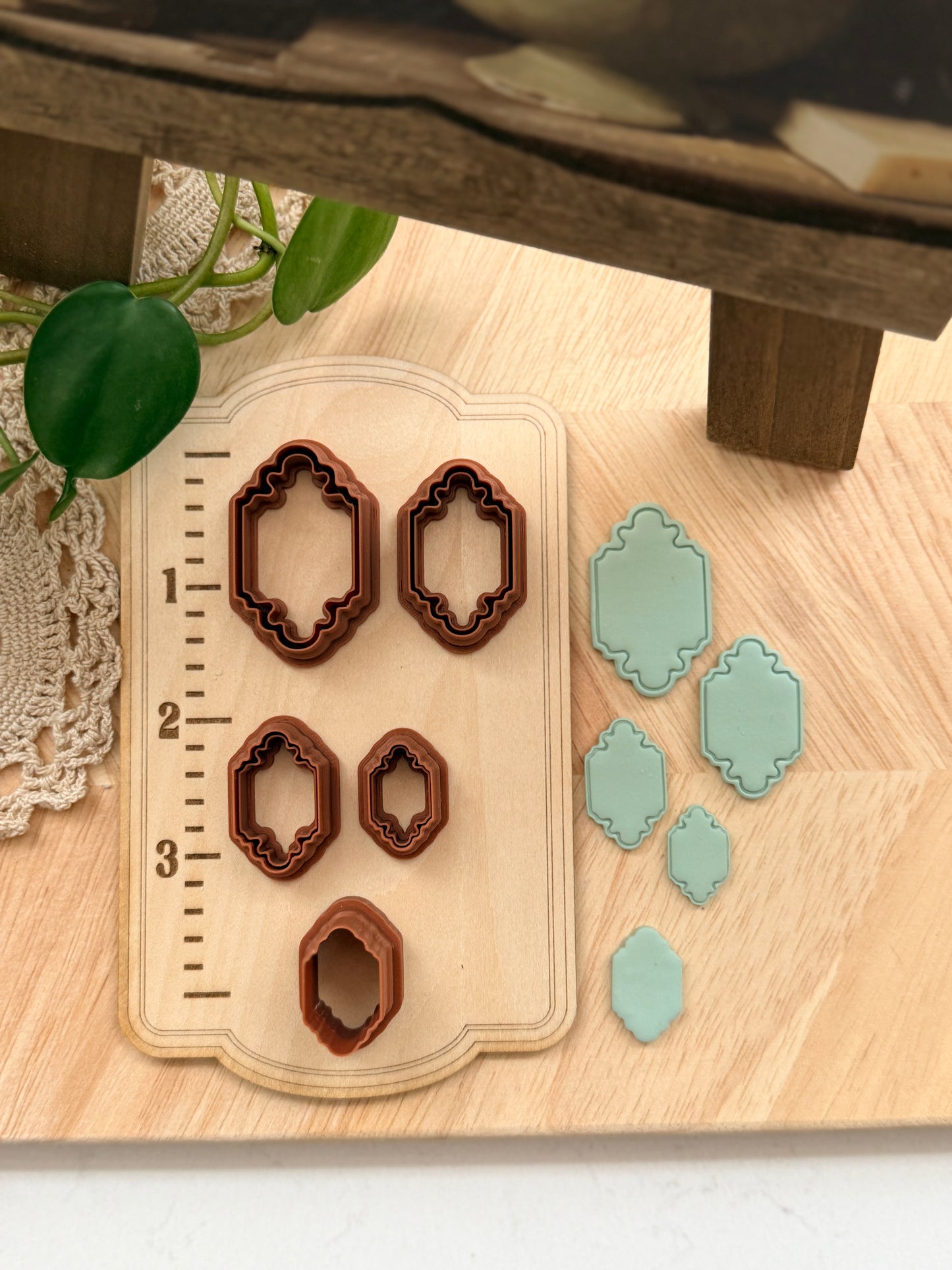 GRANNY FRAME STYLE "B" RECTANGLE | Grandma Core | Polymer Clay Cutter