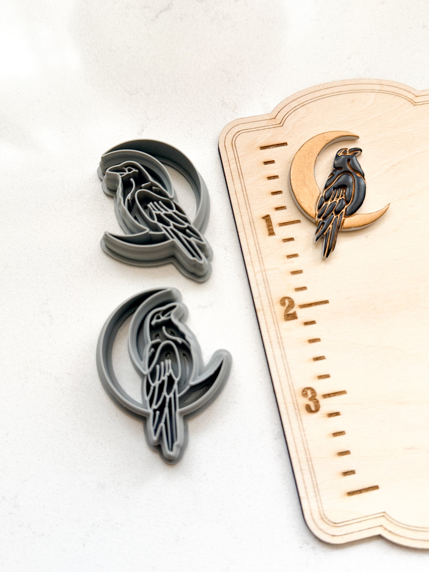 CROW MOON | POE.MS | EDGAR ALLEN POE INSPIRED | POLYMER CLAY CUTTERS