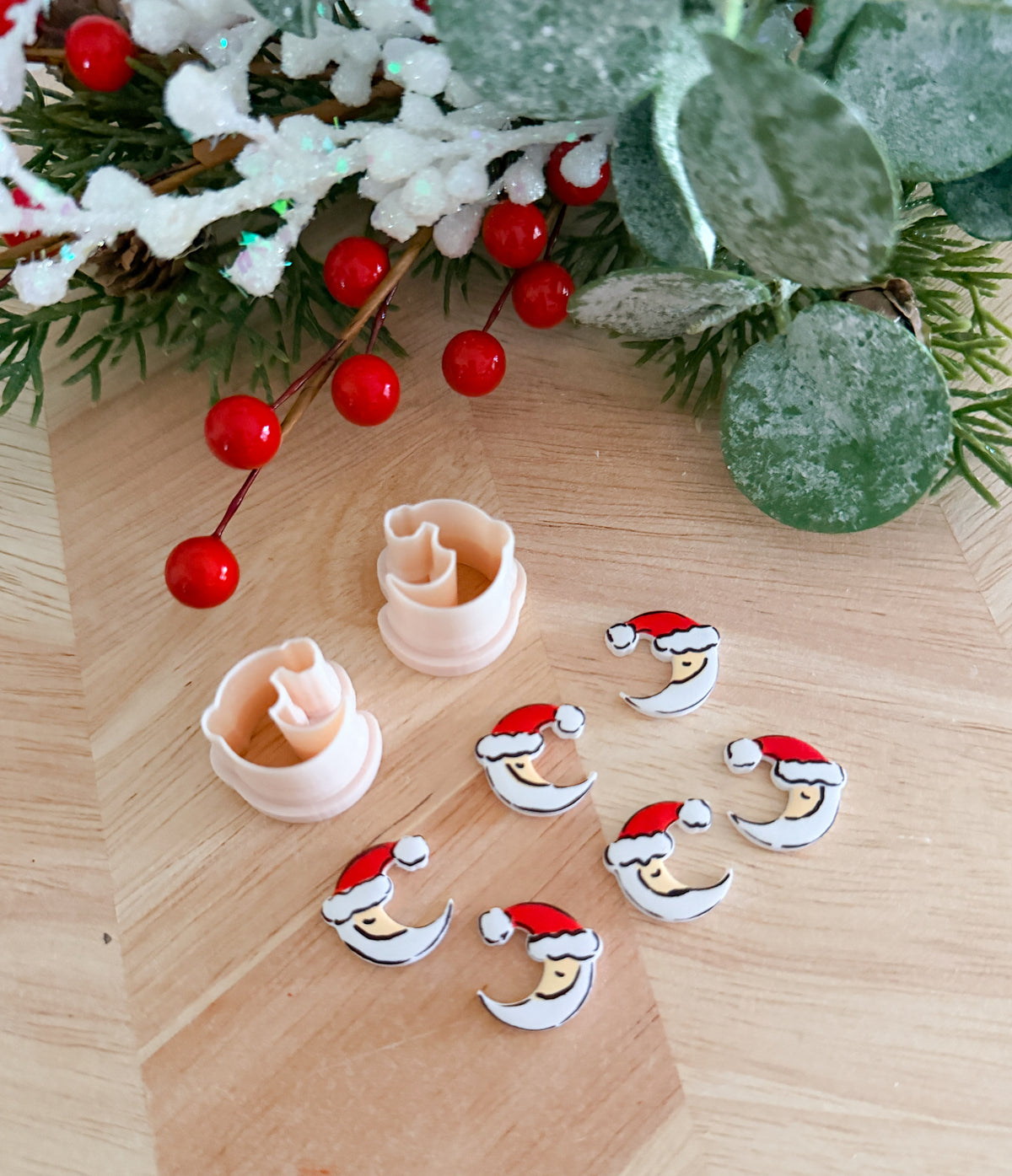 SANTA MOON STUD CLAY CUTTER SET | CHRISTMAS | POLYMER CLAY CUTTER