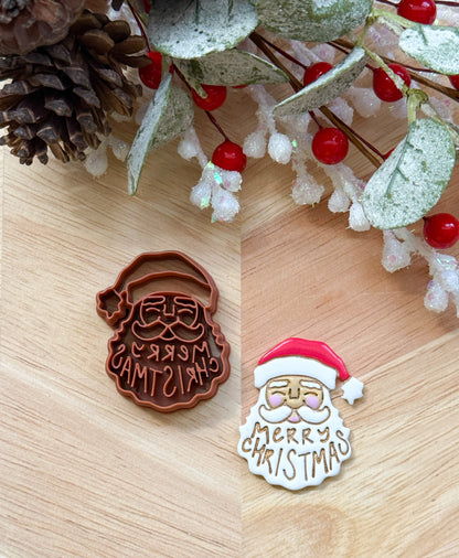 SANTA MERRY CHRISTMAS BEARD | CHRISTMAS HOLIDAY | CLAY CUTTER