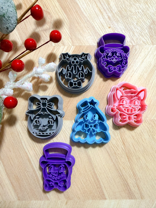 VINTAGE CHRISTMAS FACES CLAY CUTTERS | CHRISTMAS | POLYMER CLAY CUTTER