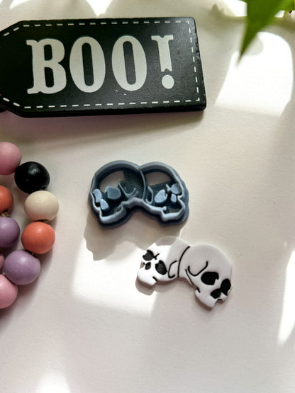 TWO SKULLS | HALLOWEEN | CLAY CUTTERS