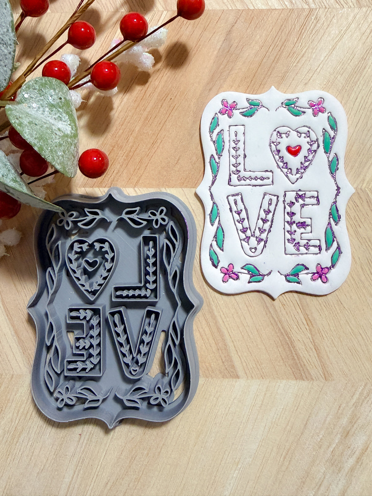 LOVE ORNAMENT CLAY CUTTER | CHRISTMAS | POLYMER CLAY CUTTER