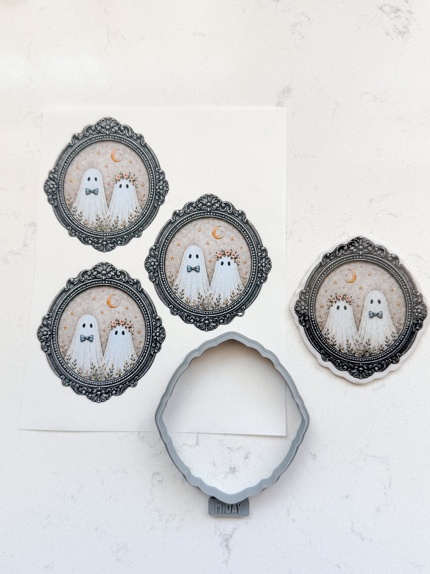 004 HAUNTED MARRIED DAY MAGNET TRANSFER PAPER CUTTER BUNDLE | TRANSFER PAPER FOR POLYMER CLAY