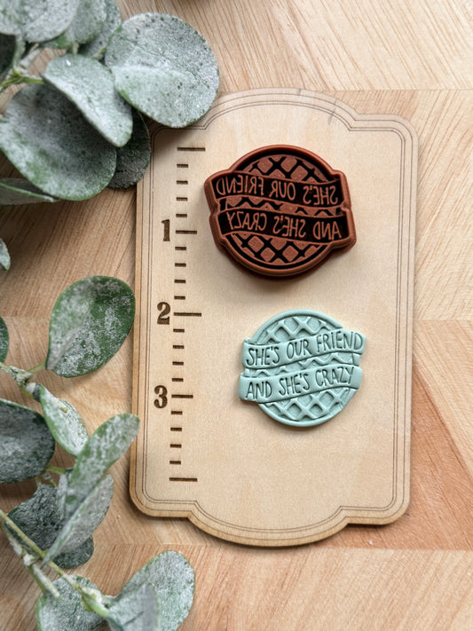 CRAZY FRIEND WAFFLE | STRANGER THINGS INSPIRED | POLYMER CLAY CUTTER