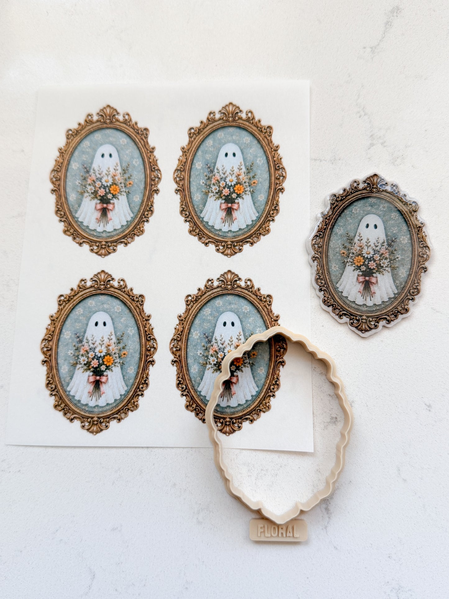 002 HAUNTED FLORAL MAGNET TRANSFER PAPER CUTTER BUNDLE | TRANSFER PAPER FOR POLYMER CLAY