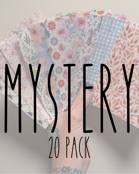 MYSTERY TRANSFER PAPER 20 PACK | TRANSFER PAPER FOR POLYMER CLAY