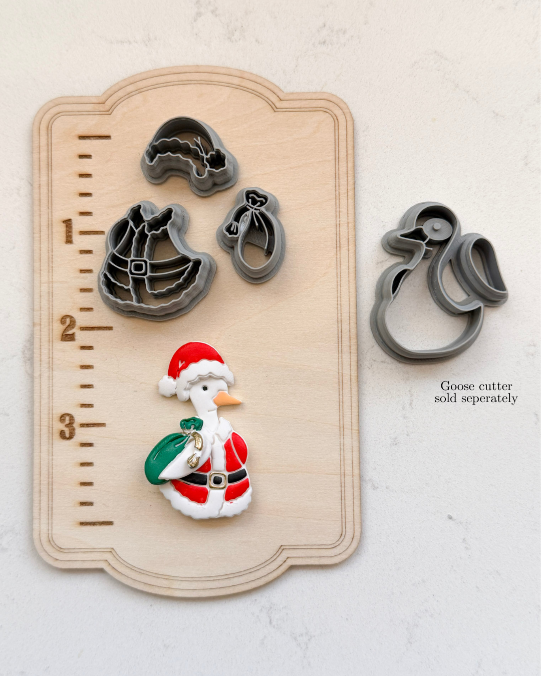 PORCH GOOSE SANTA OUTFIT | POLYMER CLAY CUTTERS