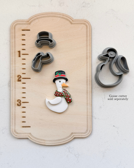 PORCH GOOSE TOP HAT & SCARF OUTFIT | POLYMER CLAY CUTTERS