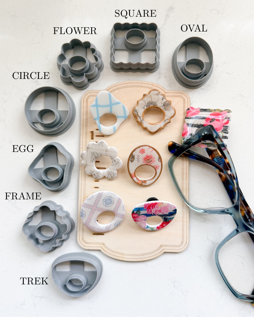 EYEGLASSES PIN | POLYMER CLAY CUTTER