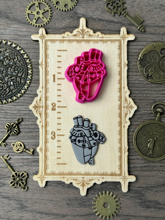 Steampunk Anatomical Heart Clay Cutter