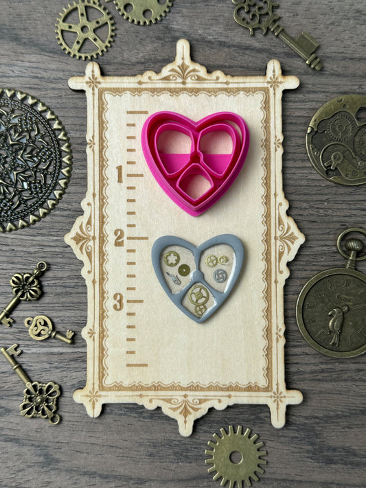 Steampunk Heart Gear Clay Cutter