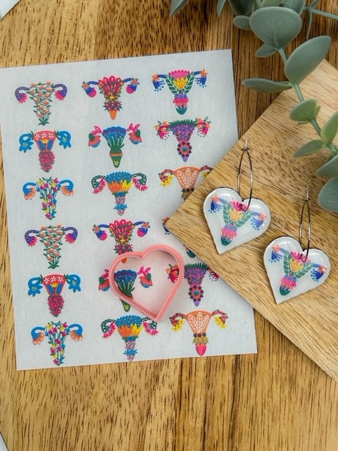 Uterus Transfer Paper & Heart Cutter