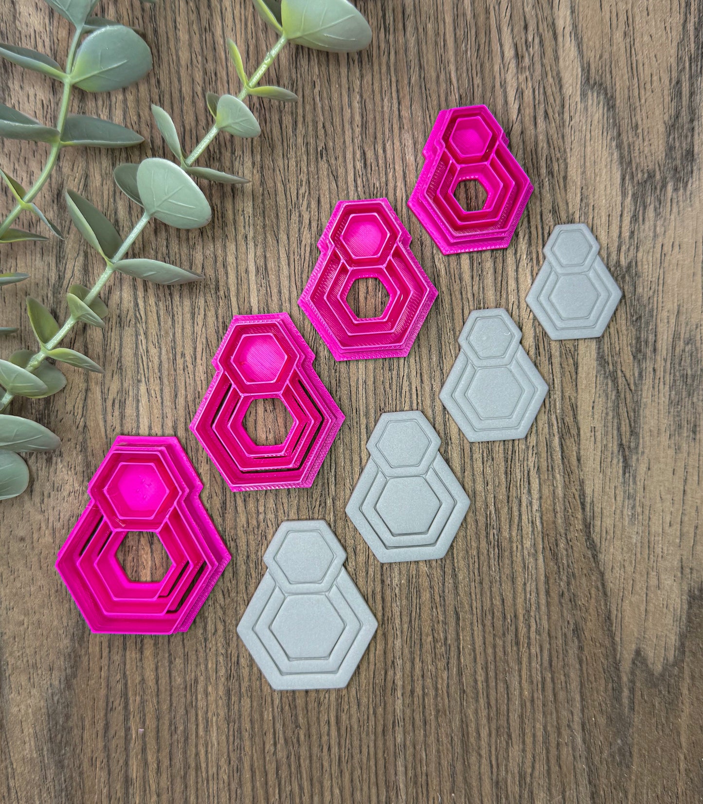 HEXAGON ART DECO CLAY CUTTERS