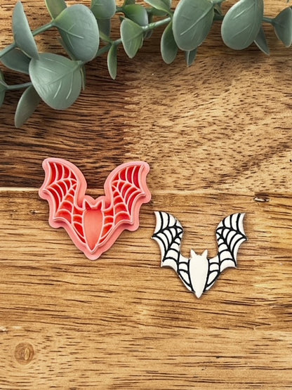 Bat w. Spiderweb Wings Clay Cutter