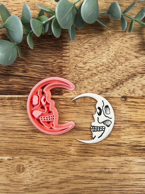 Skeleton Moon Crescent Clay Cutter