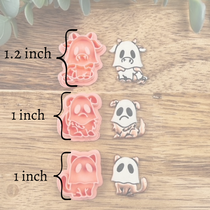 Cute Animal Ghosts Clay Cutters