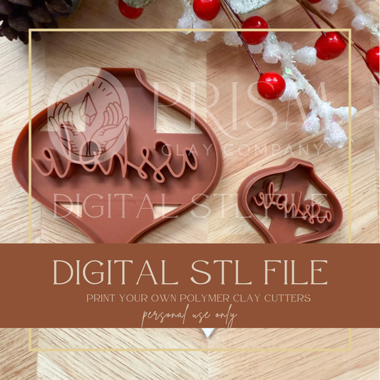ASSHOLE Ornament & Earring STL File | Digital Instant Download | 3D Printing STL File | Polymer Clay Tool | Polymer Clay Cutter STL File