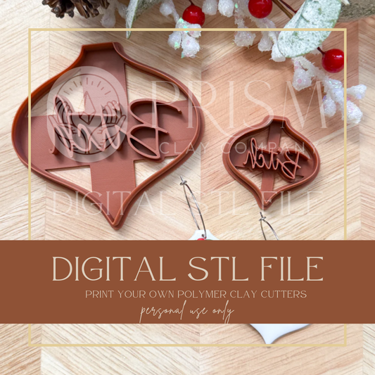 BITCH Ornament & Earring STL File | Digital Instant Download | 3D Printing STL File | Polymer Clay Tool | Polymer Clay Cutter STL File