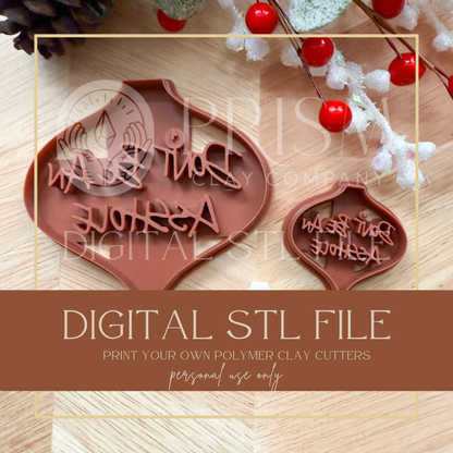 DON'T BE AN ASSHOLE Ornament & Earring STL File | Digital Instant Download | 3D Printing STL File | Polymer Clay Tool | Polymer Clay Cutter STL File