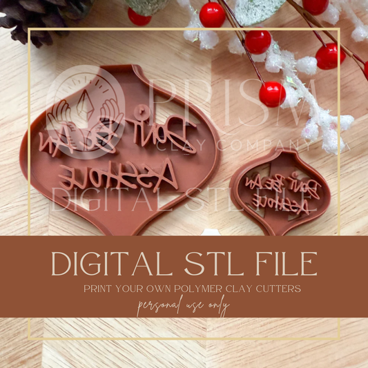 DON'T BE AN ASSHOLE Ornament & Earring STL File | Digital Instant Download | 3D Printing STL File | Polymer Clay Tool | Polymer Clay Cutter STL File