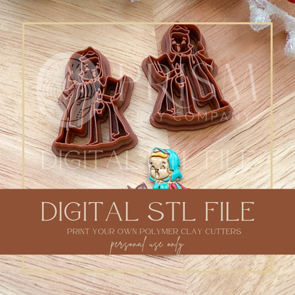 Christmas Carolers Singing STL File | Digital Instant Download | 3D Printing STL File | Polymer Clay Tool | Polymer Clay Cutter STL File