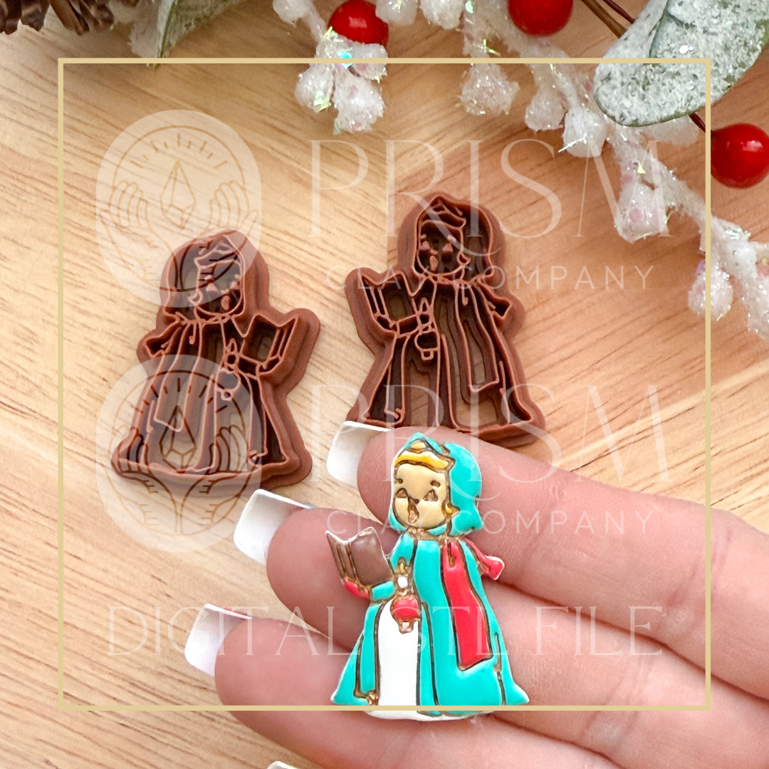 Christmas Carolers Singing STL File | Digital Instant Download | 3D Printing STL File | Polymer Clay Tool | Polymer Clay Cutter STL File