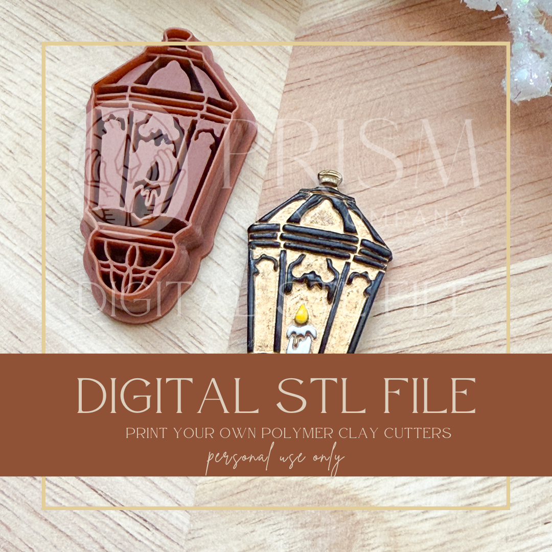 Lantern Lamp Light STL File | Digital Instant Download | 3D Printing STL File | Polymer Clay Tool | Polymer Clay Cutter STL File