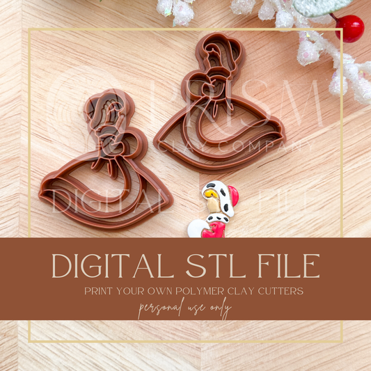 Pin Up Girl Winter Dress STL File | Digital Instant Download | 3D Printing STL File | Polymer Clay Tool | Polymer Clay Cutter STL File