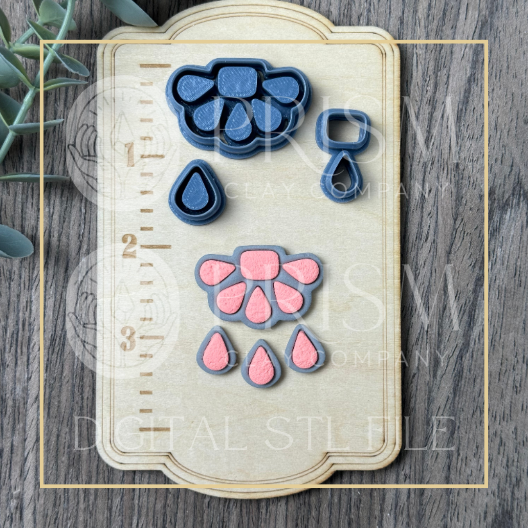 WESTERN FAUX TURQ DAISY DROP BUNDLE CUTTER STL File | Digital Instant Download | 3D Printing STL File | Polymer Clay Cutter | Polymer Clay Cutter STL File (Copy)
