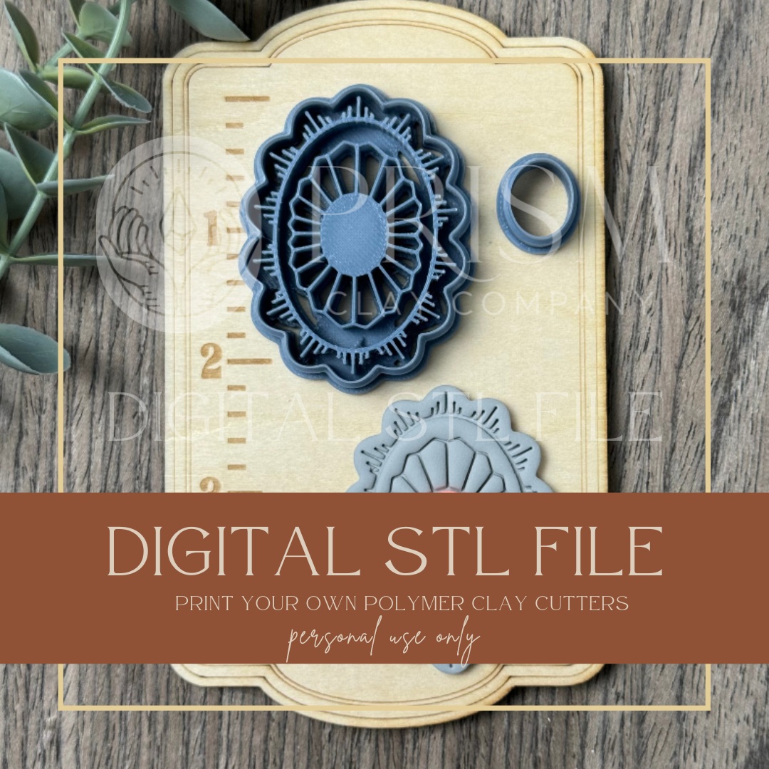 WESTERN FAUX TURQ BOLO BUNDLE CUTTER STL File | Digital Instant Download | 3D Printing STL File | Polymer Clay Cutter | Polymer Clay Cutter STL File (Copy) (Copy)