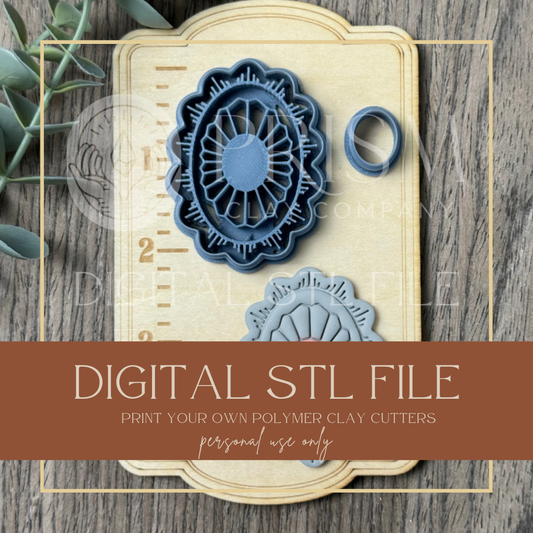 WESTERN FAUX TURQ BOLO BUNDLE CUTTER STL File | Digital Instant Download | 3D Printing STL File | Polymer Clay Cutter | Polymer Clay Cutter STL File (Copy) (Copy)